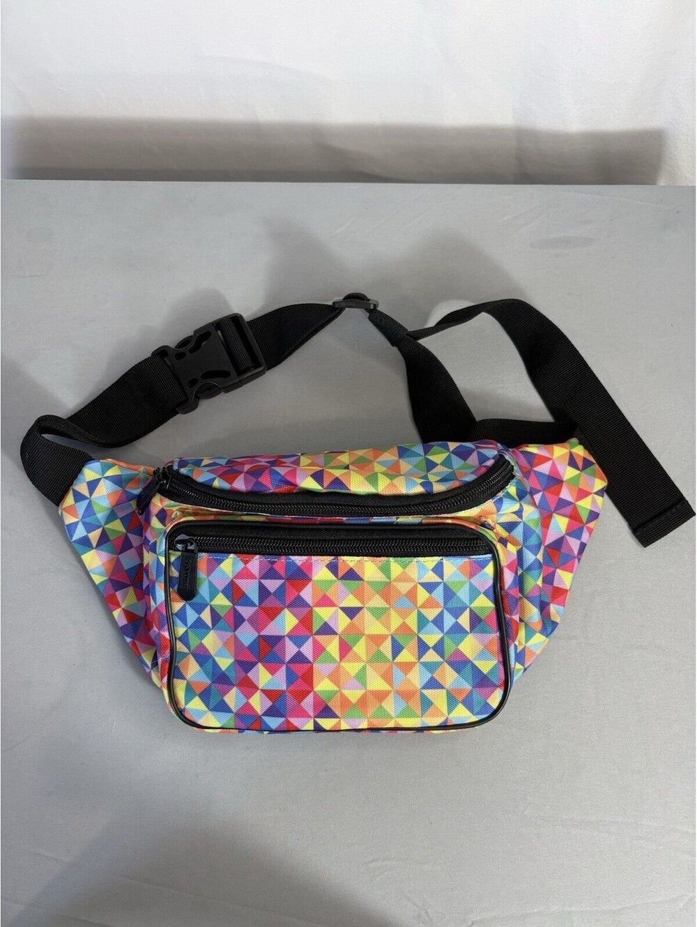 SoJourner Geometric Fanny Pack Festival Waist Belt Bag Rainbow Crossbody Travel